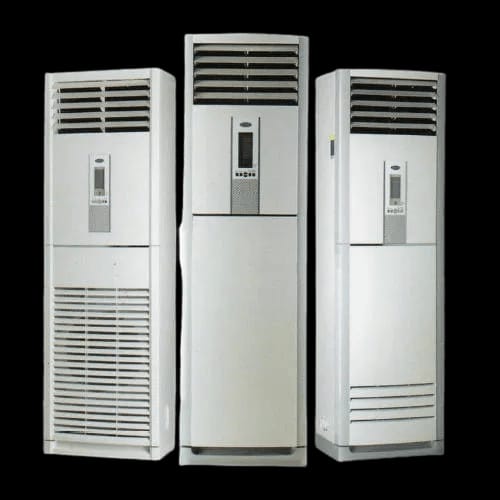 Three floor-standing tower air conditioners