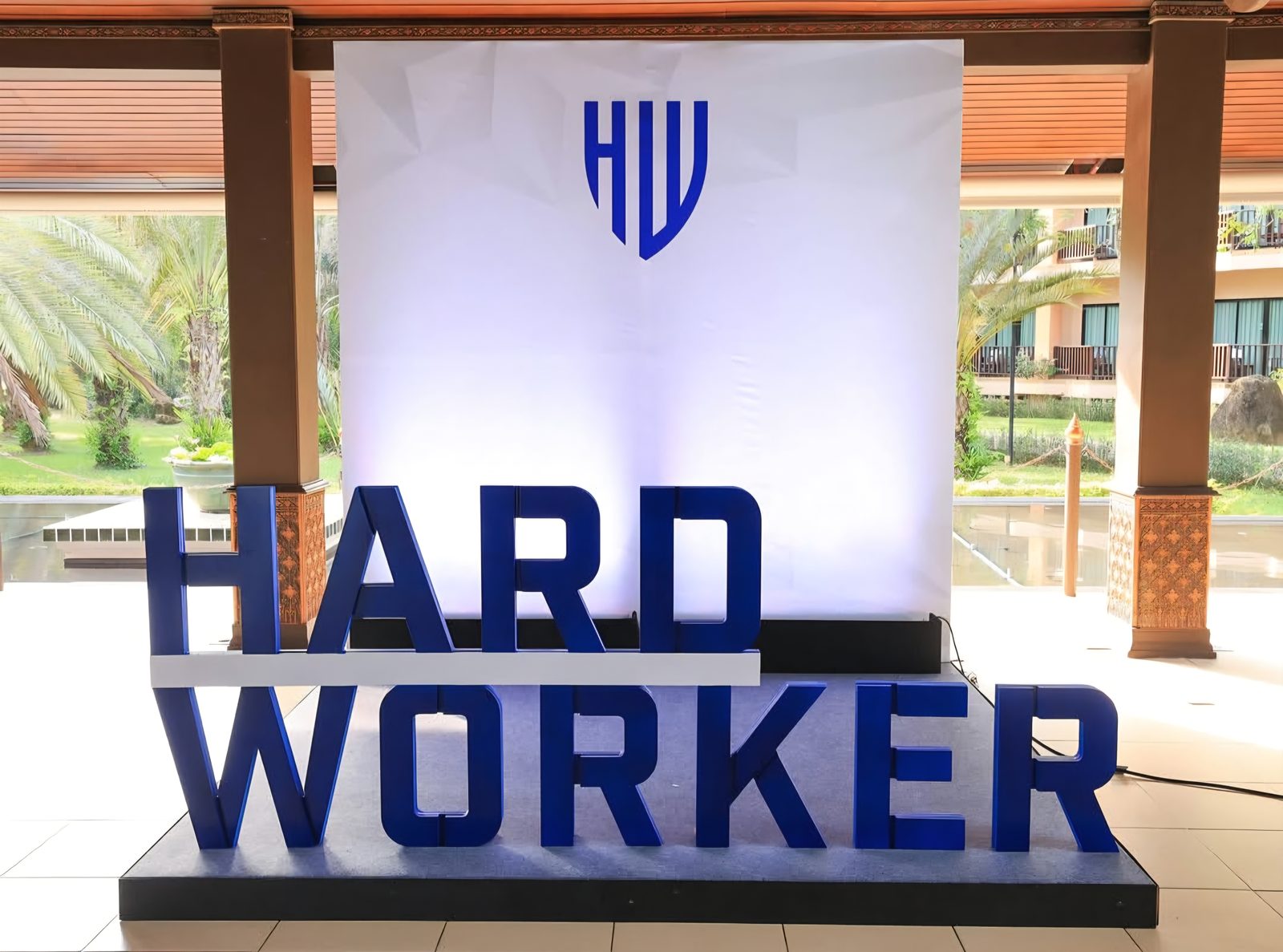 Brand letters built for an outdoor activation