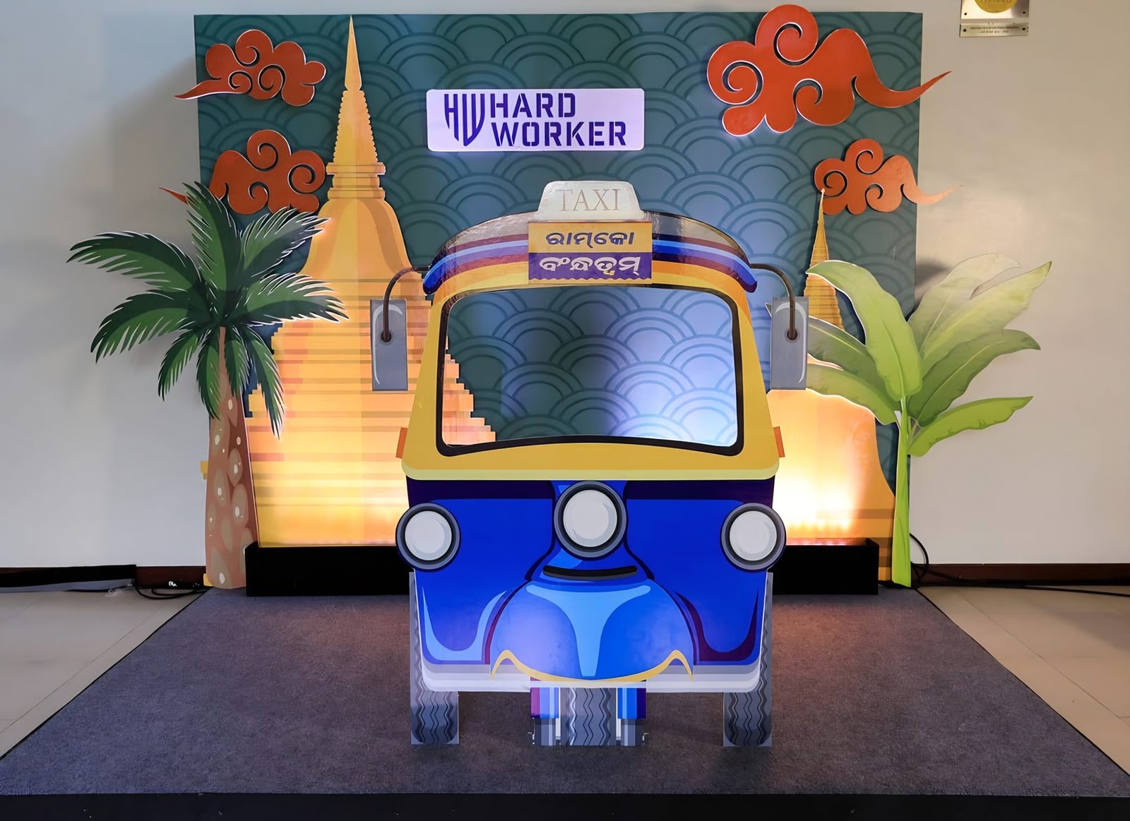 Branded photo-op set built for a dealer meet