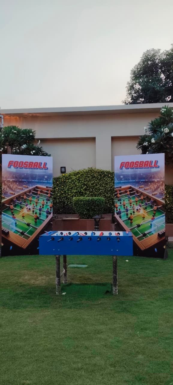Foosball stall at a corporate carnival